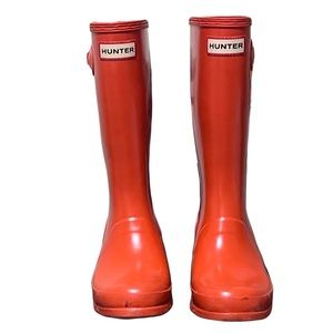 Red Hunter boots kids